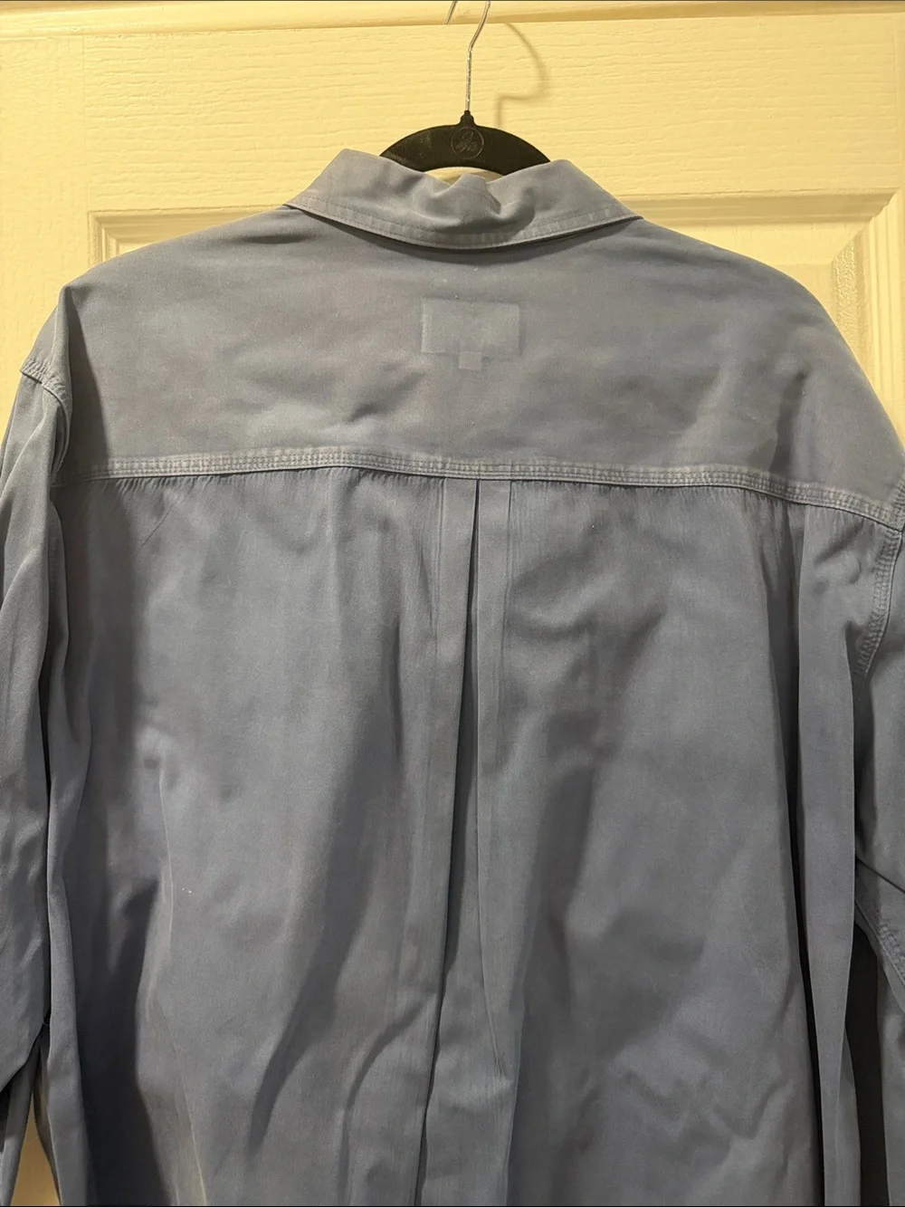 Schnee’s Men's Long-Sleeve Casual Button-Down Shirt in Dusty Blue XL